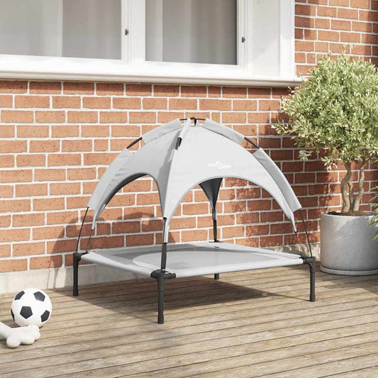 Hundebett Silbergrau m Stahl