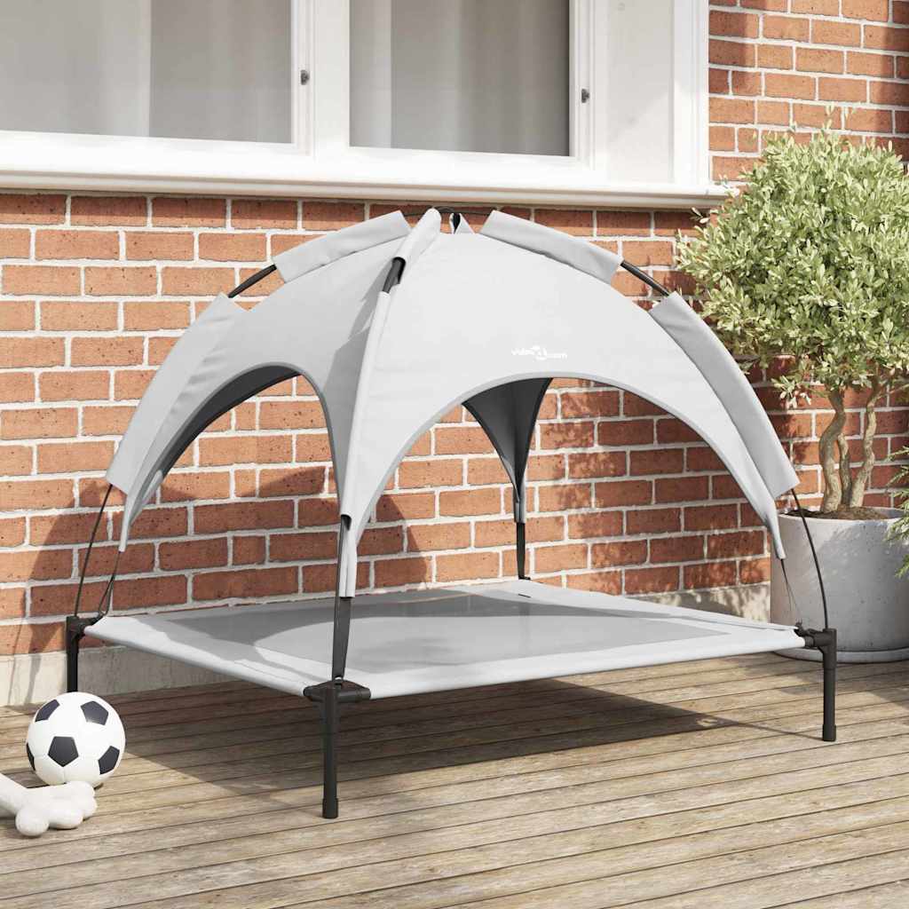 Hundebett Silbergrau l Stahl