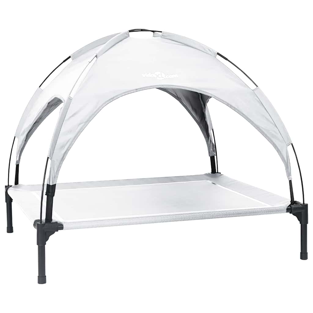 Hundebett Silbergrau l Stahl
