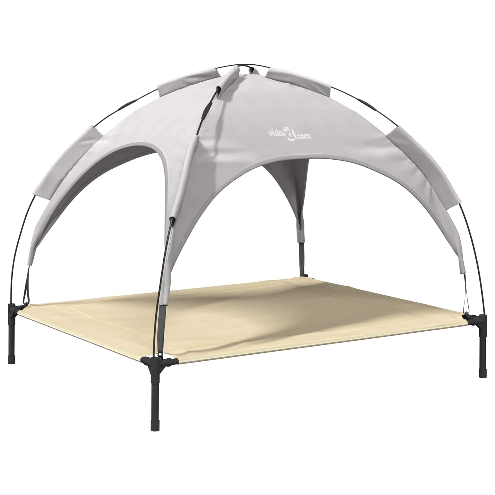 Hundebett 104 x 86 x 84,5 cm Stahl Silber Grau