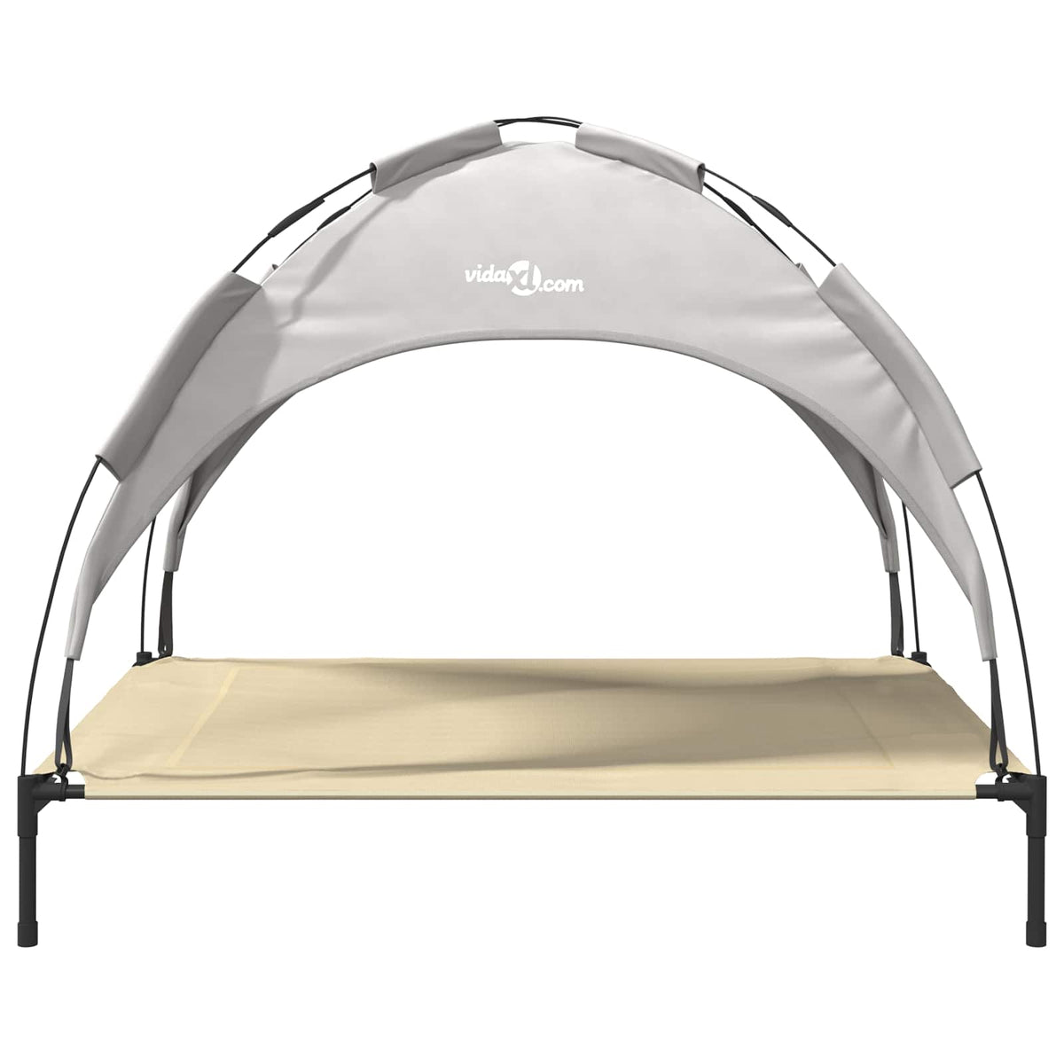 Hundebett 104 x 86 x 84,5 cm Stahl Silber Grau