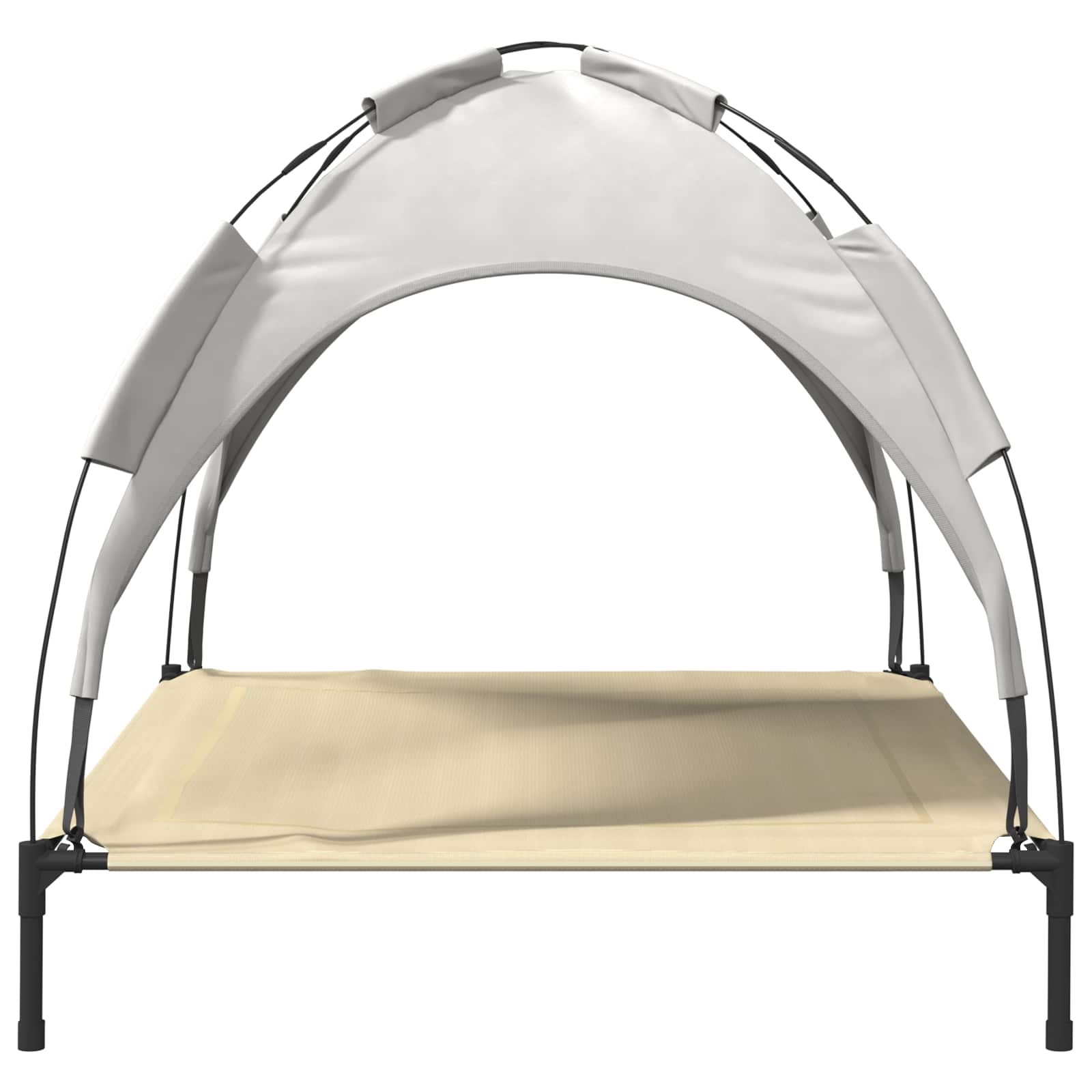Hundebett 104 x 86 x 84,5 cm Stahl Silber Grau