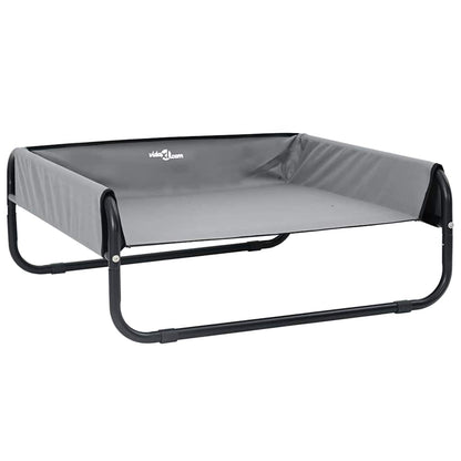 Hundebett Hellgrau 70 x 70 x 28,5 cm Stahl