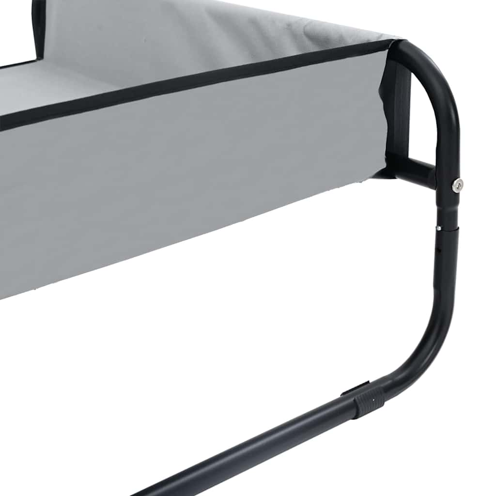 Hundebett Hellgrau 75 x 75 x 30 cm Stahl