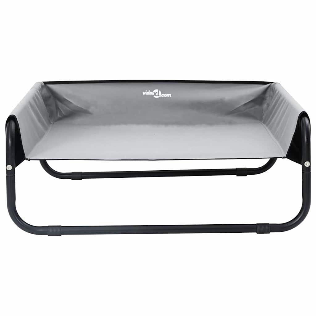 Hundebett Hellgrau 75 x 75 x 30 cm Stahl