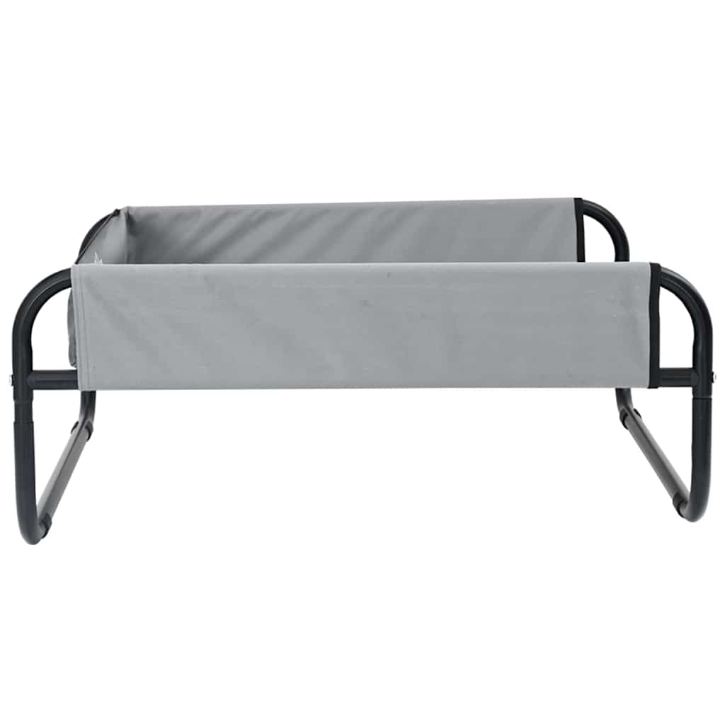 Hundebett Hellgrau 75 x 75 x 30 cm Stahl