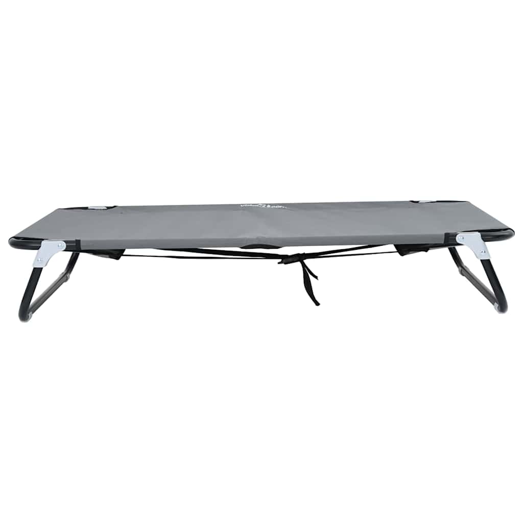 Hundebett Hellgrau 90 x 55 x 18 cm Stahl
