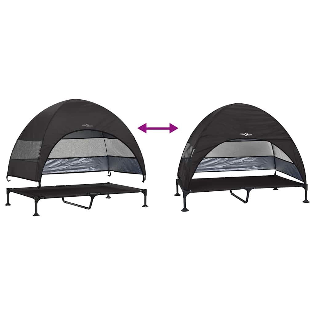 Hochgelegtes Hundebett Schwarz 127 x 81 x 108 cm