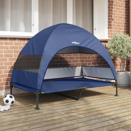 Hochgelegtes Hundebett Marineblau 127 x 81 x 108 cm