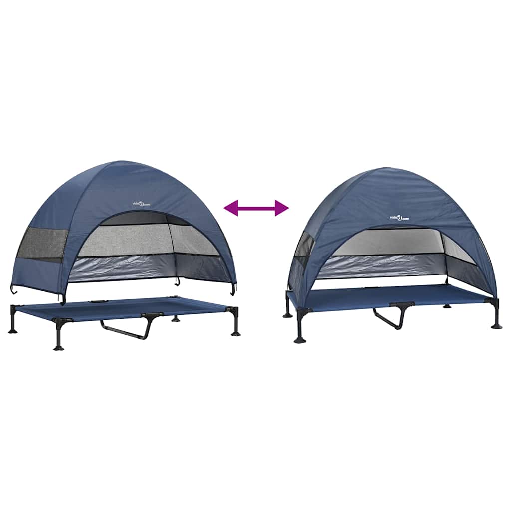 Hochgelegtes Hundebett Marineblau 127 x 81 x 108 cm