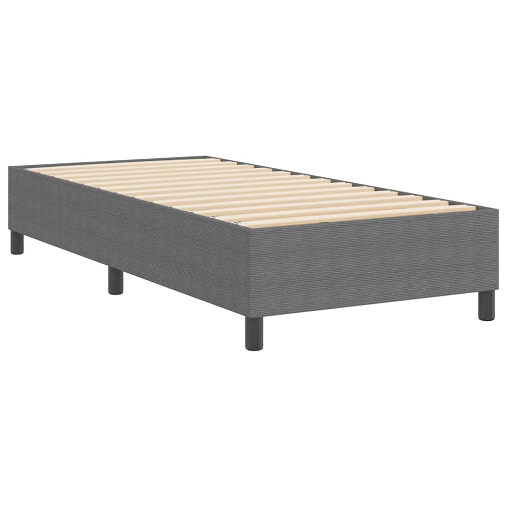 Boxspringbett Hellgrau 80 x 200 cm Cordstoff