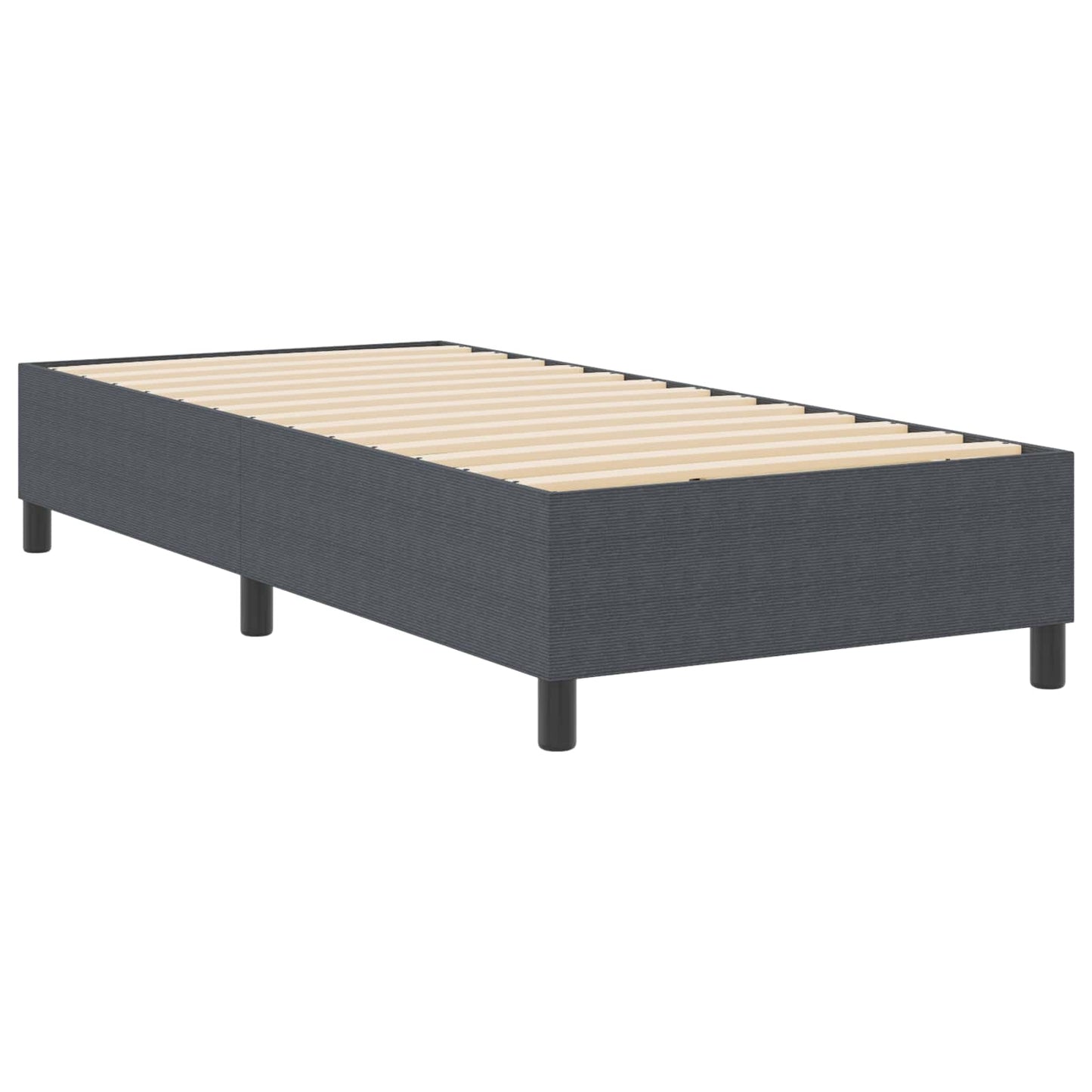 Plattformbettgestell Dunkelgrau 80 x 200 cm Cordstoff