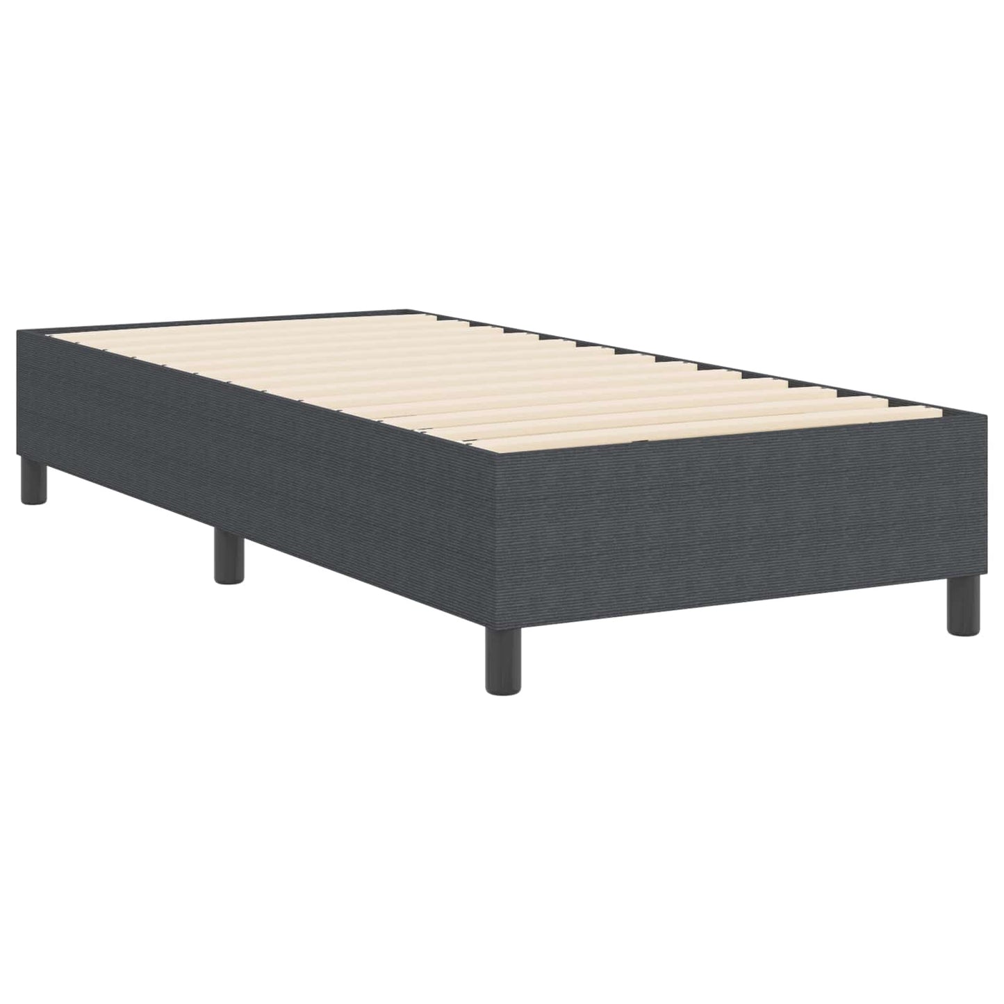 Plattformbettgestell Dunkelgrau 80 x 200 cm Cordstoff