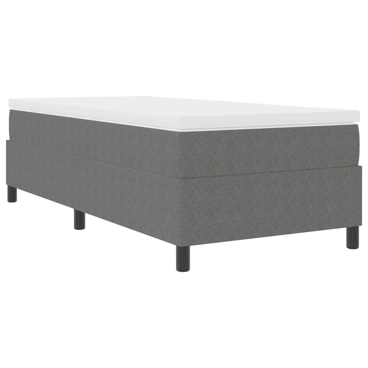 Plattformbettgestell Hellgrau 90 x 190 cm Cordstoff