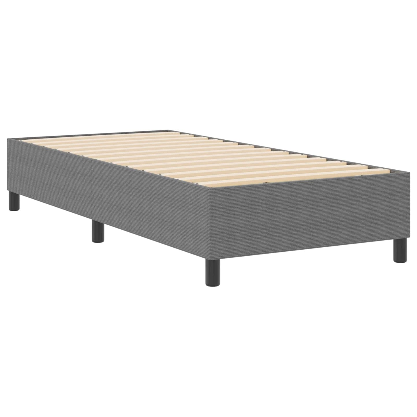 Plattformbettgestell Hellgrau 90 x 190 cm Cordstoff