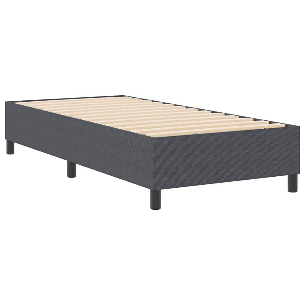 Boxspringbett Dunkelgrau 90 x 190 cm Cordstoff