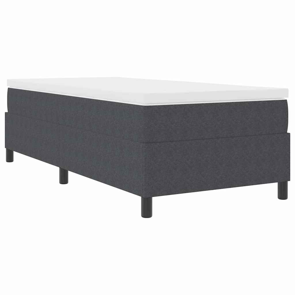 Boxspringbett Dunkelgrau 90 x 190 cm Cordstoff