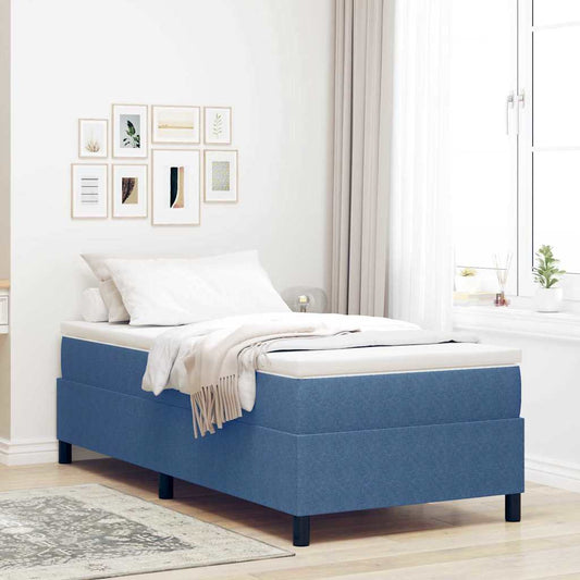 Boxspringbett Blau 90 x 190 cm Cordstoff
