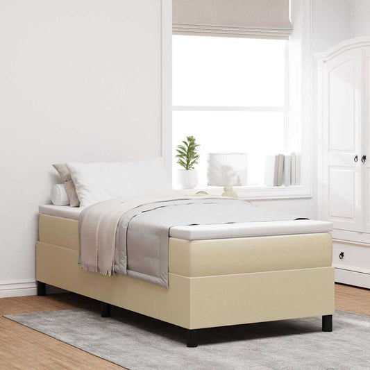 Boxspringbett Grau-Grün 90 x 190 cm Cordstoff