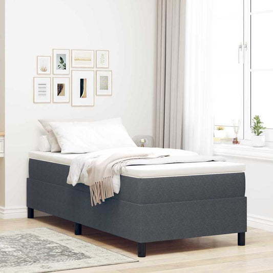 Boxspringbett Dunkelgrau 100 x 200 cm Cordstoff