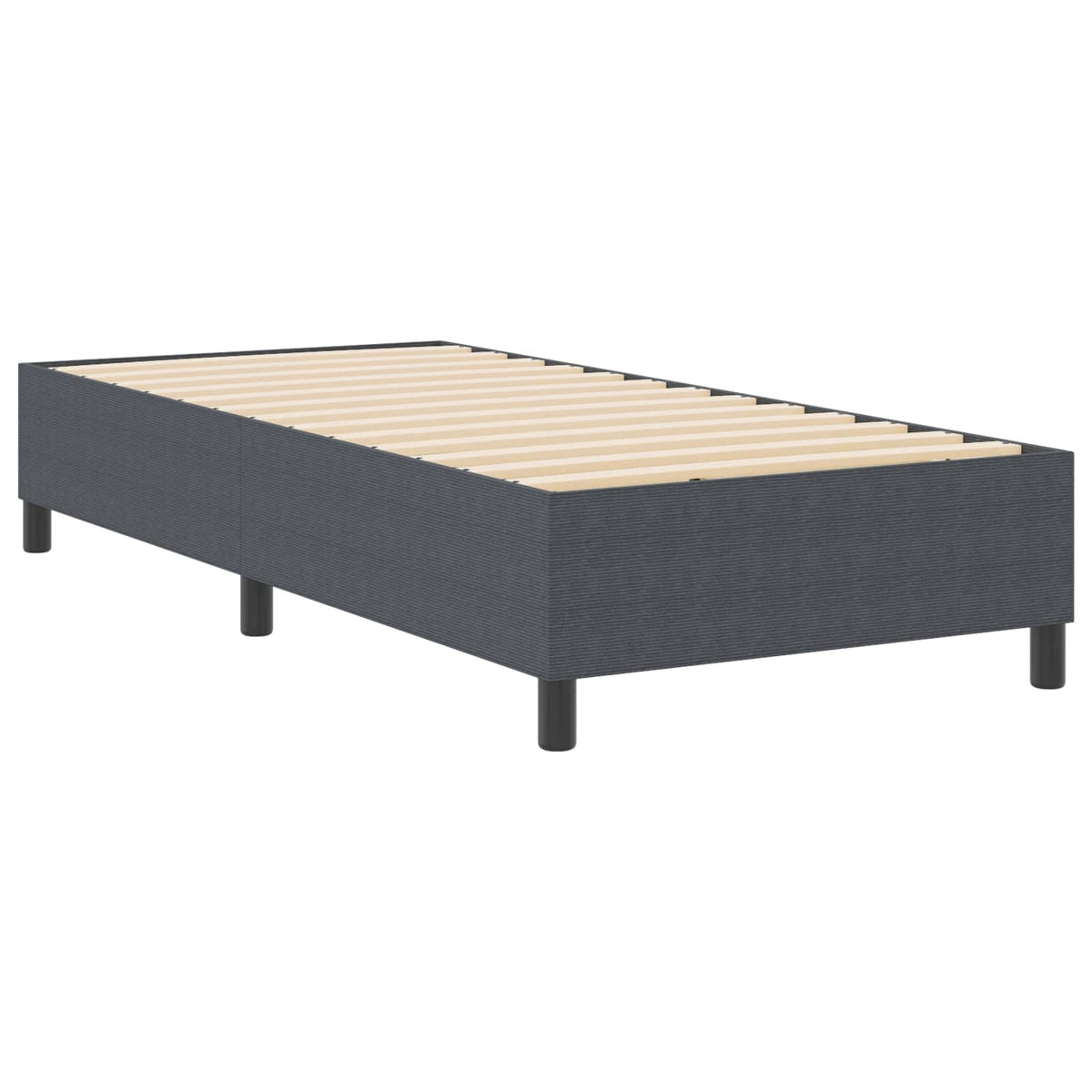 Plattformbettgestell Dunkelgrau 100 x 200 cm Cordstoff