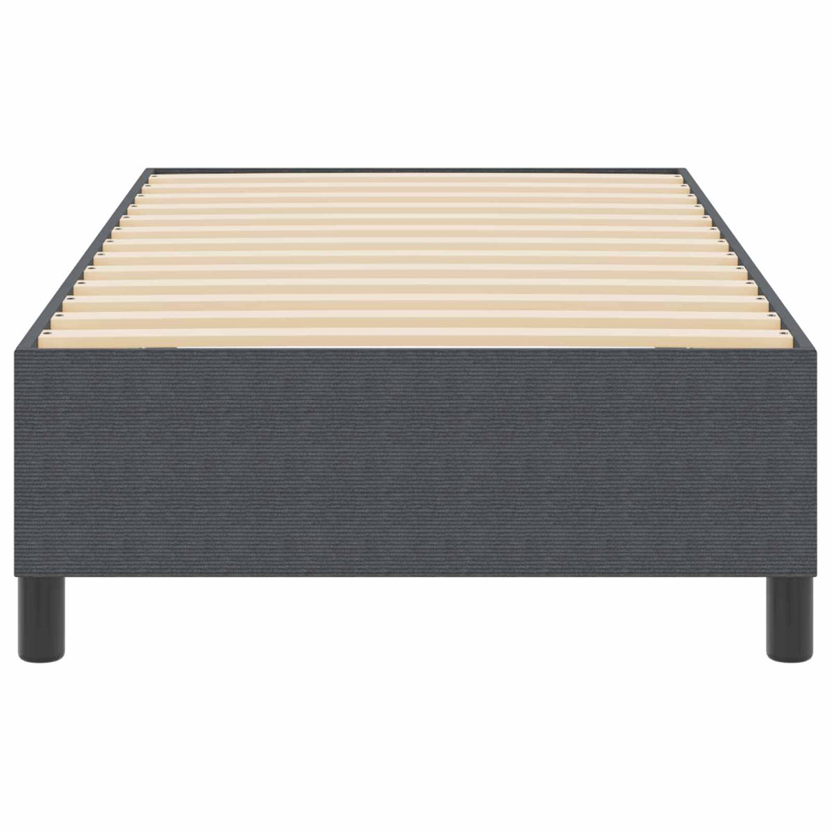 Plattformbettgestell Dunkelgrau 100 x 200 cm Cordstoff