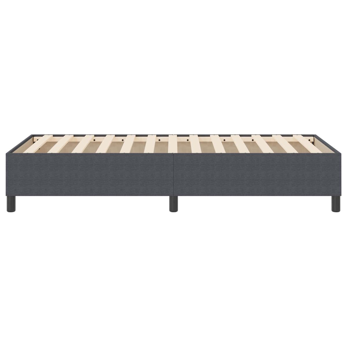 Plattformbettgestell Dunkelgrau 100 x 200 cm Cordstoff