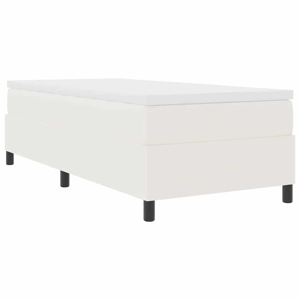 Boxspringbett Creme 100 x 200 cm Cordstoff