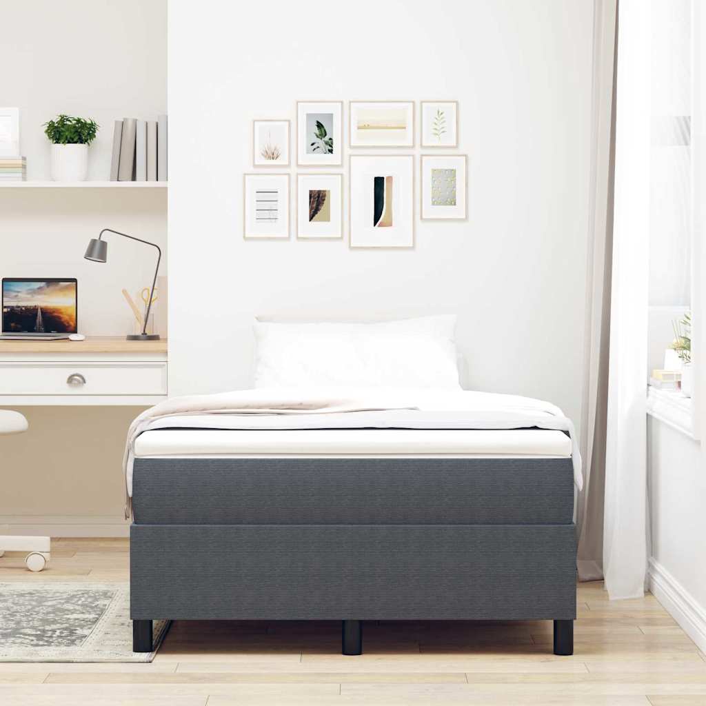 Boxspringbett Dunkelgrau 120 x 190 cm Cordstoff