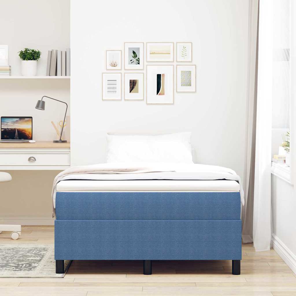 Boxspringbett Blau 120 x 190 cm Cordstoff