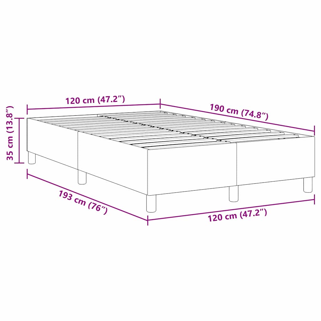 Boxspringbett Blau 120 x 190 cm Cordstoff