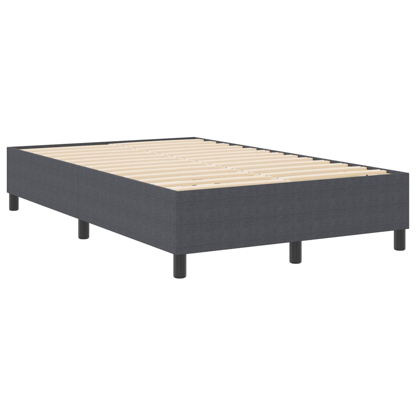 Plattformbettgestell Dunkelgrau 120 x 200 cm Cordstoff