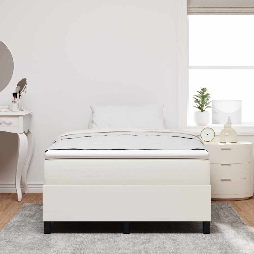 Boxspringbett Creme 120 x 200 cm Cordstoff