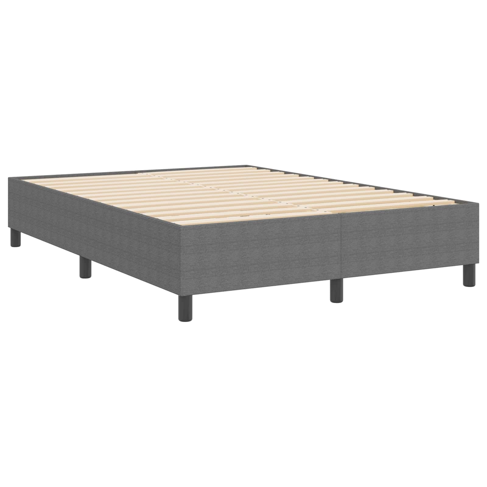 Plattformbettgestell Hellgrau 140 x 200 cm Cordstoff