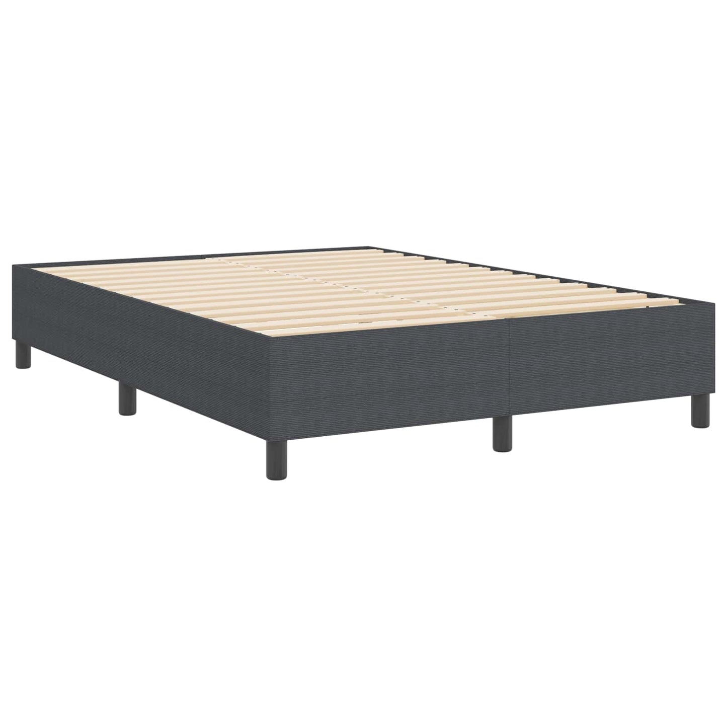 Plattformbettgestell Dunkelgrau 140 x 200 cm Cordstoff