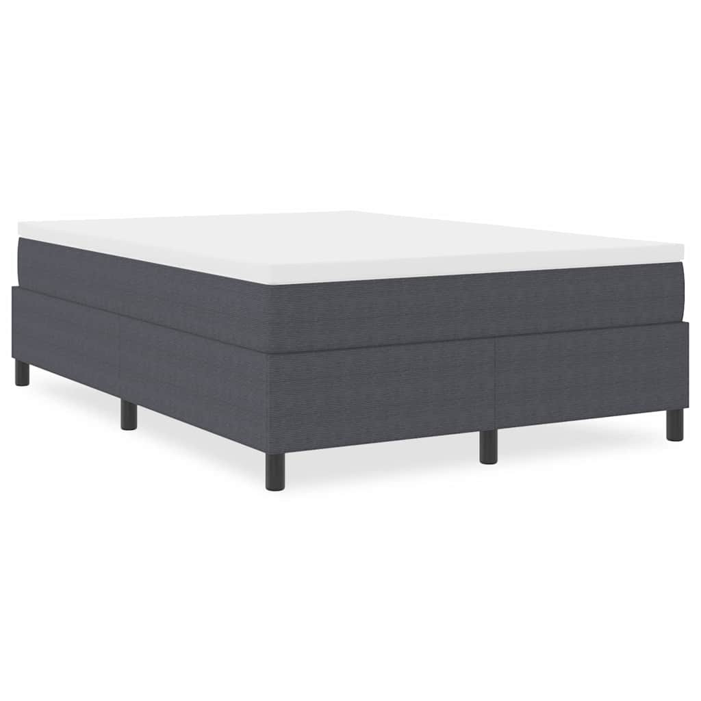Boxspringbett Dunkelgrau 140 x 200 cm Cordstoff
