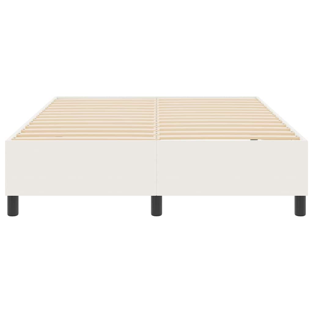 Boxspringbett Creme 140 x 200 cm Cordstoff