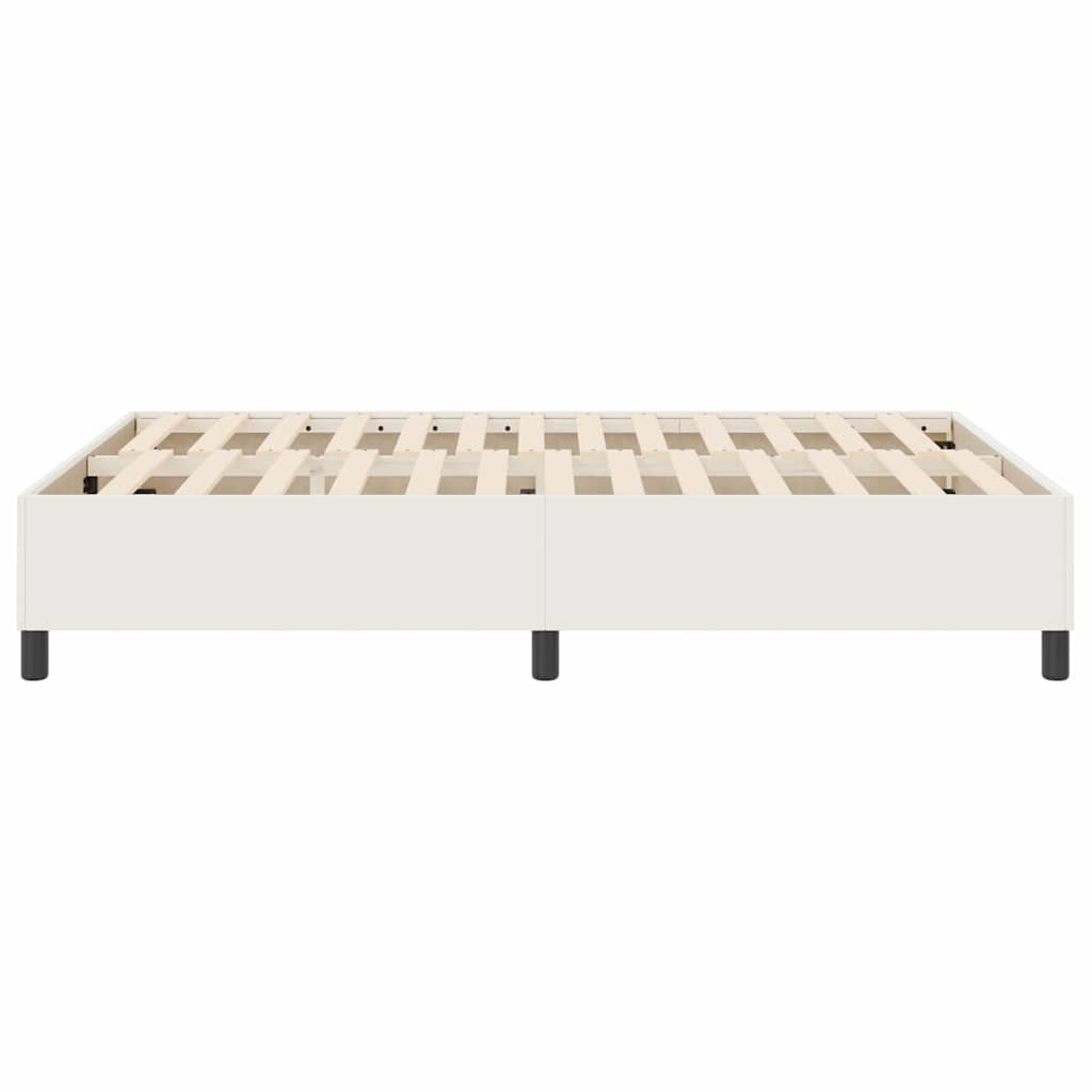 Boxspringbett Creme 140 x 200 cm Cordstoff