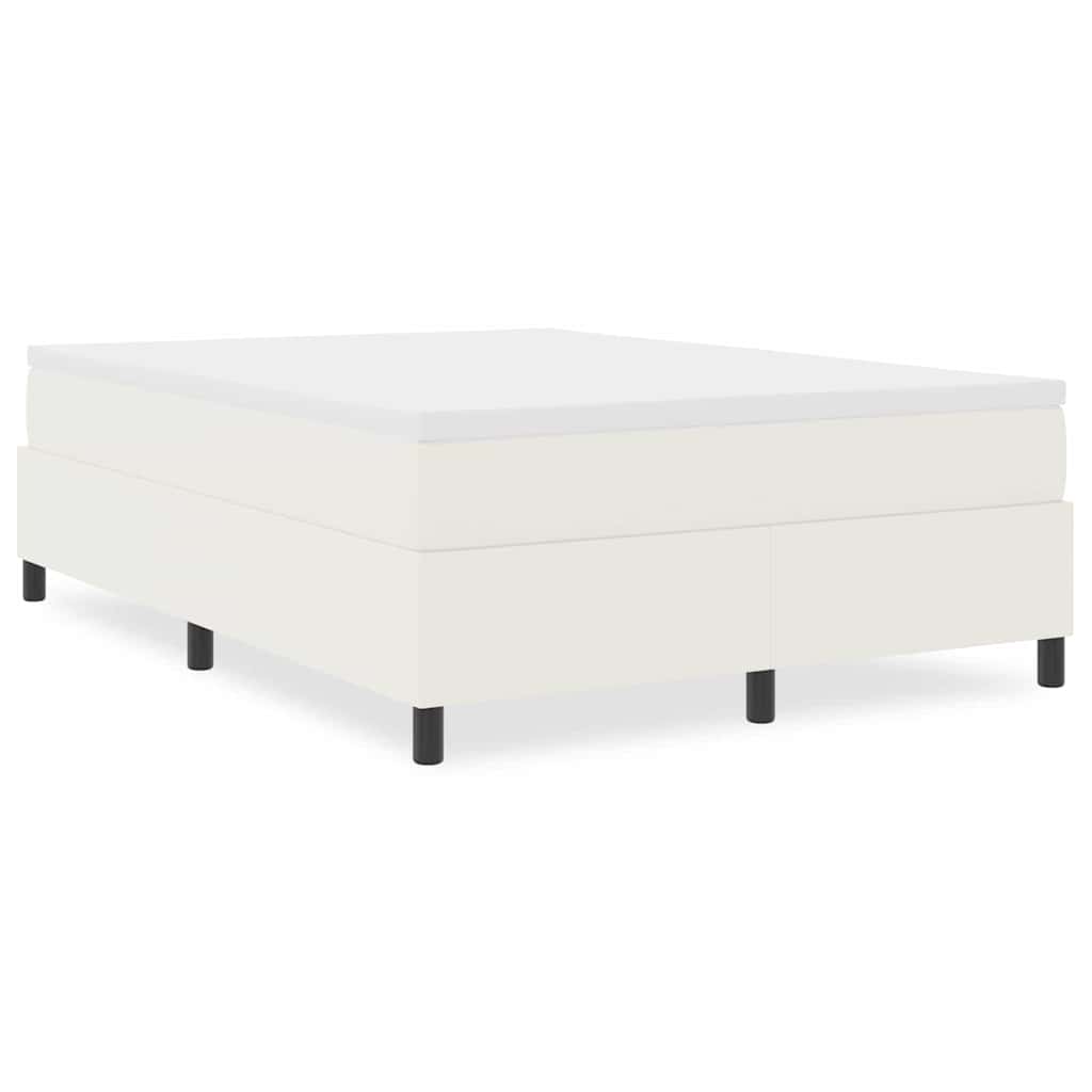 Boxspringbett Creme 140 x 200 cm Cordstoff