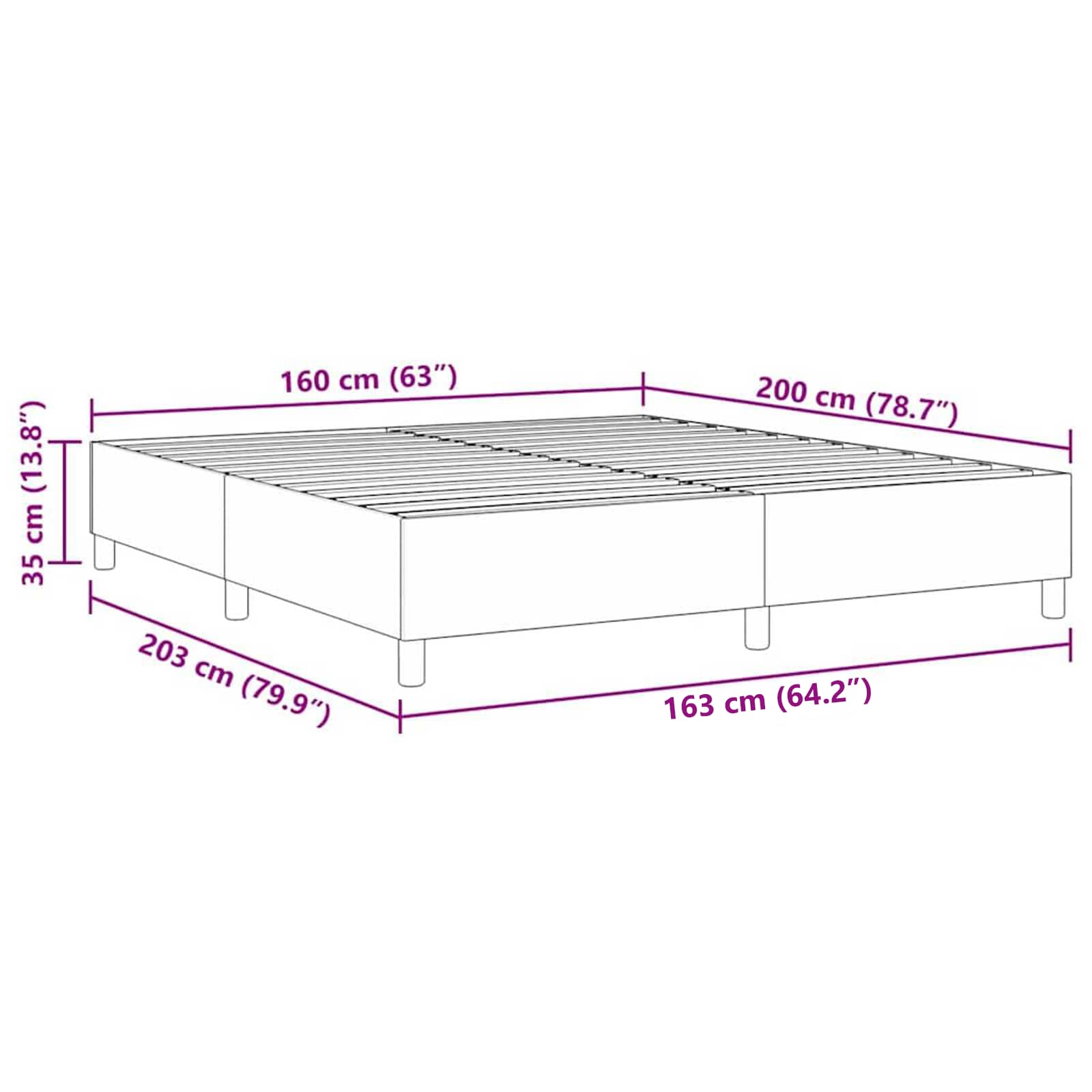 Plattformbettgestell Hellgrau 160 x 200 cm Cordstoff