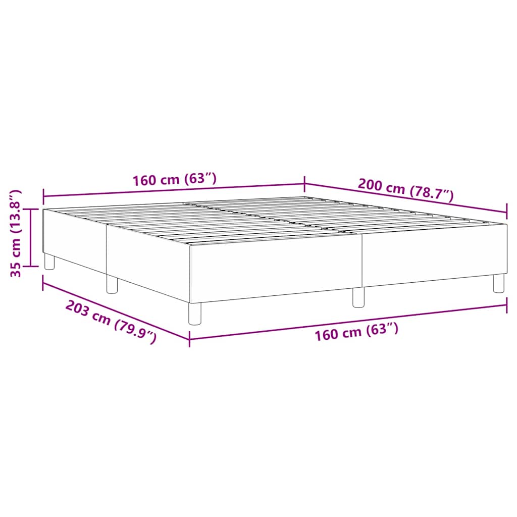 Boxspringbett Blau 160 x 200 cm Cordstoff