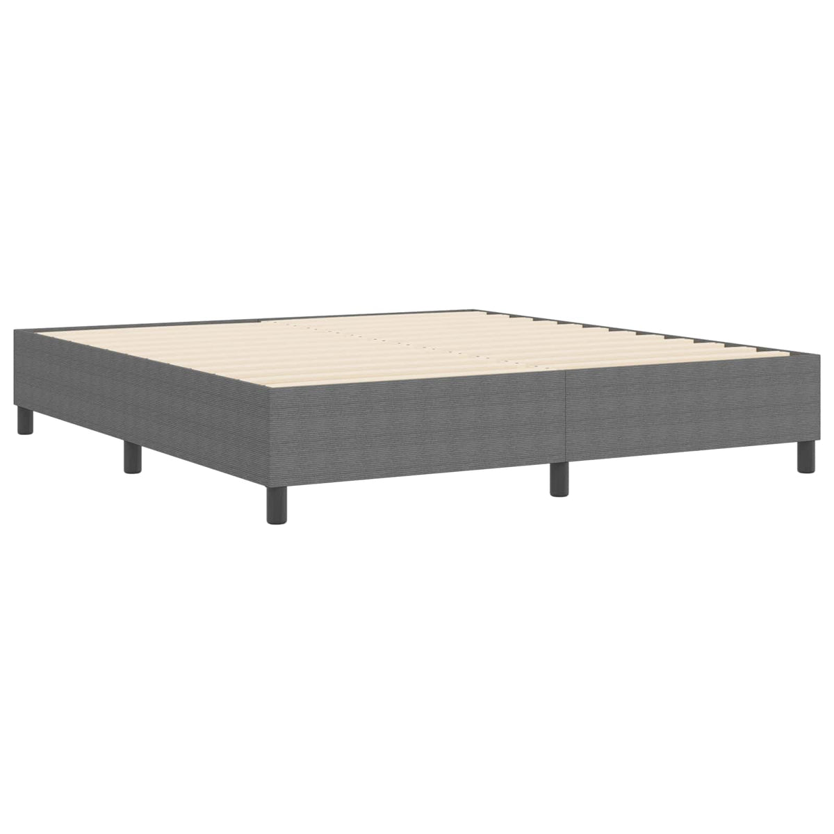 Plattformbettgestell Hellgrau 180 x 200 cm Cordstoff