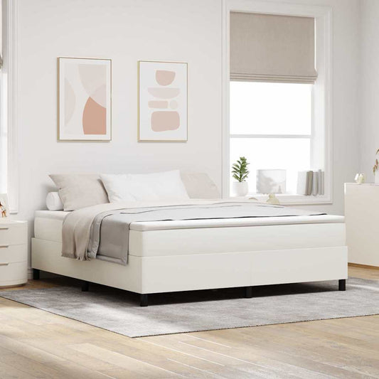 Boxspringbett Creme 180 x 200 cm Cordstoff