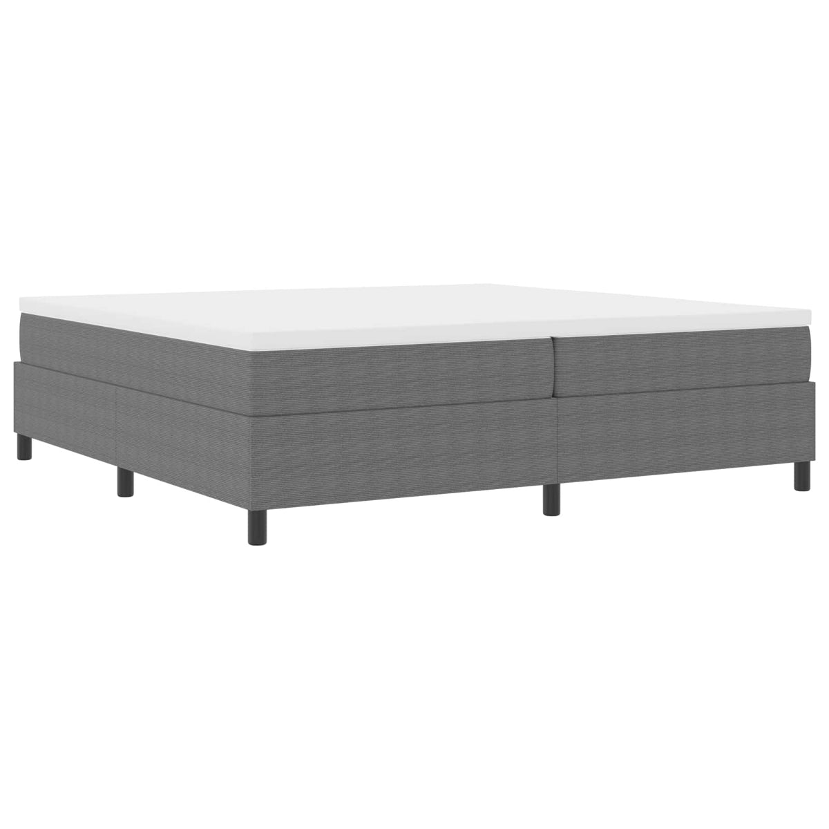 Plattformbettgestell Hellgrau 200 x 200 cm Cordstoff