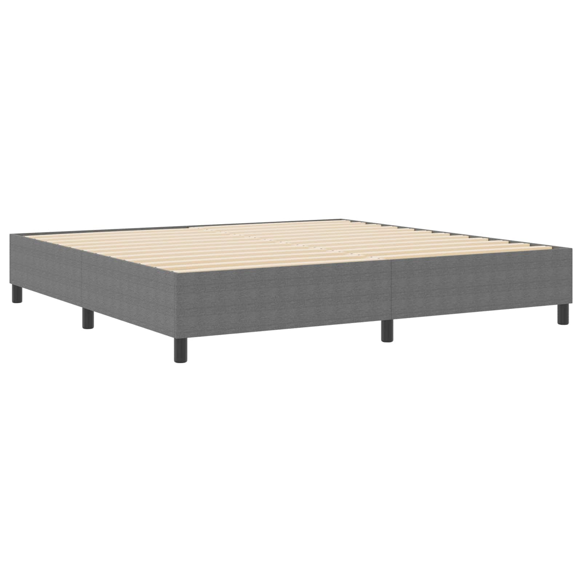 Plattformbettgestell Hellgrau 200 x 200 cm Cordstoff