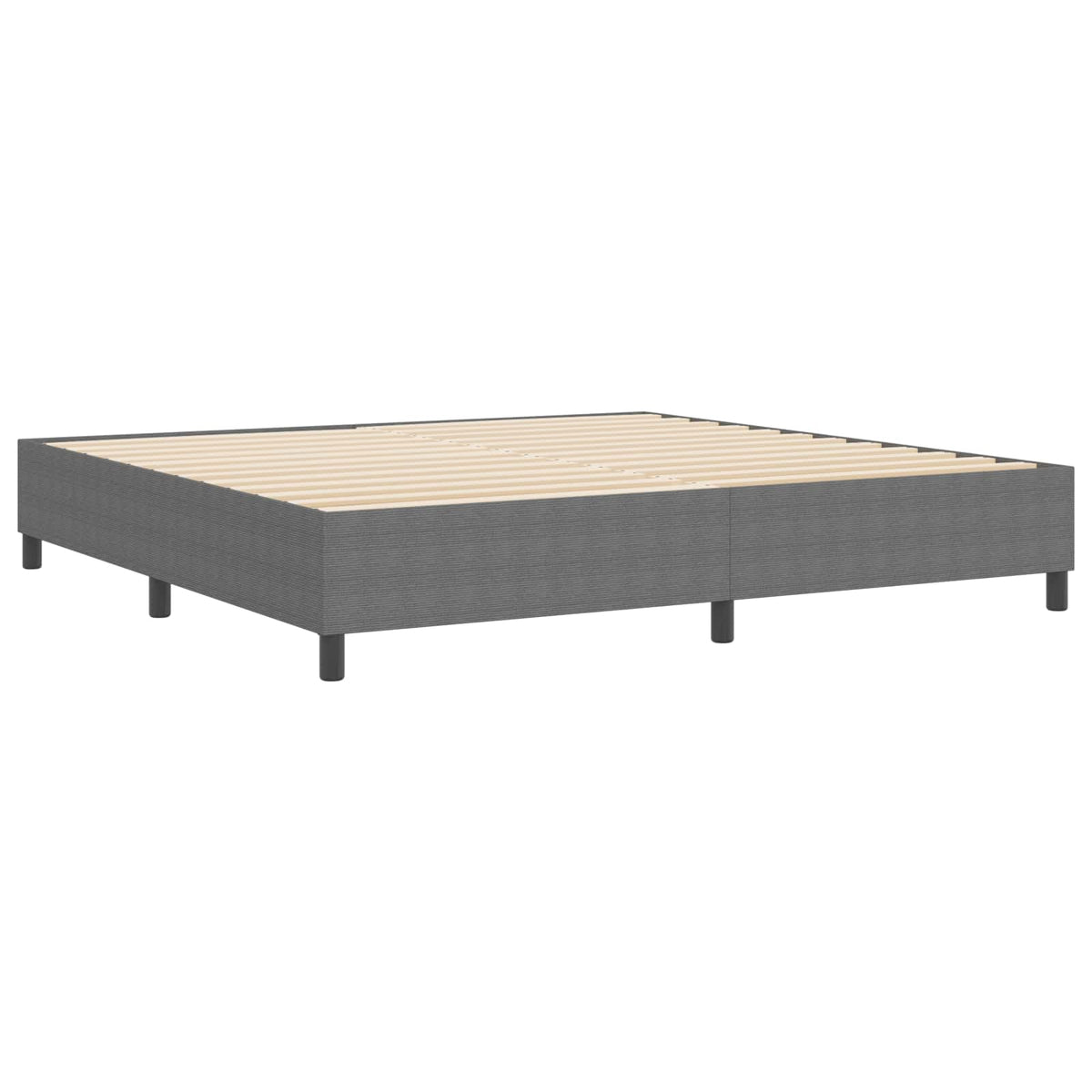 Plattformbettgestell Hellgrau 200 x 200 cm Cordstoff