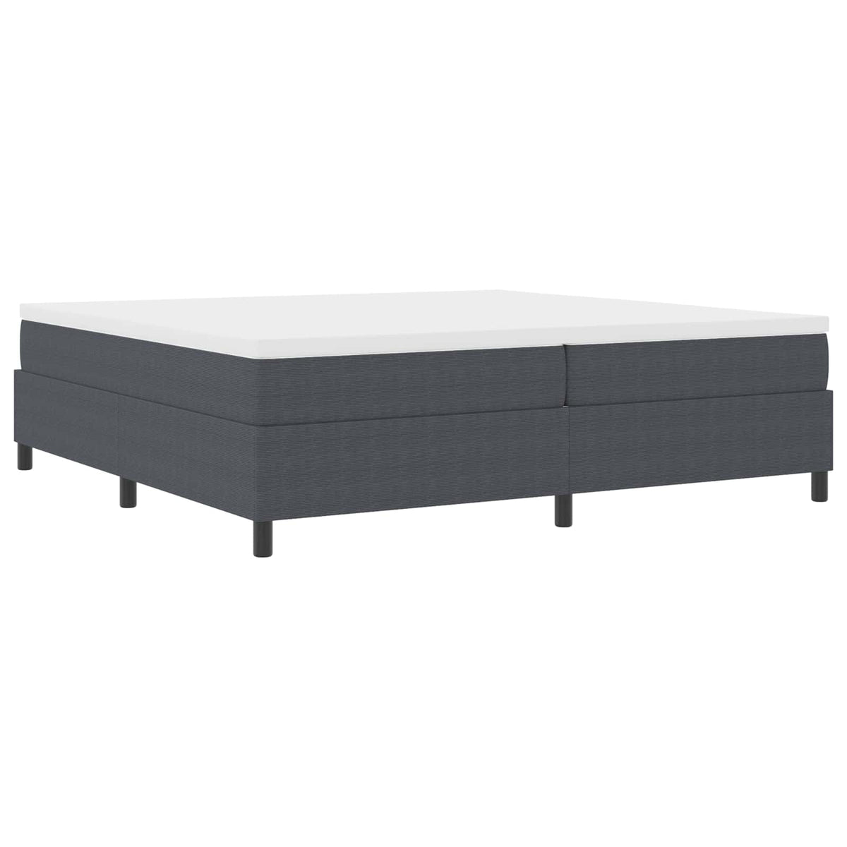 Plattformbettgestell Dunkelgrau 200 x 200 cm Cordstoff