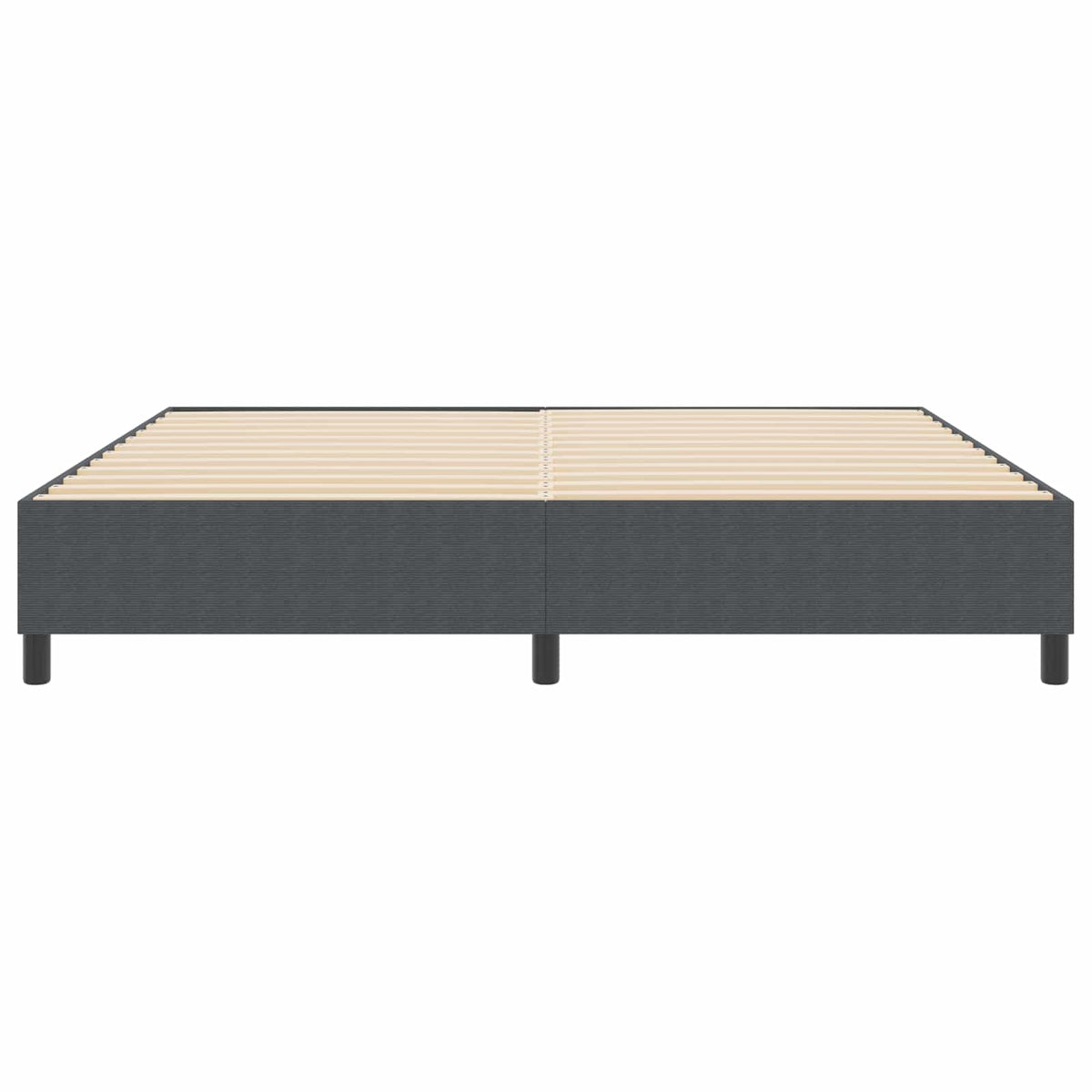 Plattformbettgestell Dunkelgrau 200 x 200 cm Cordstoff