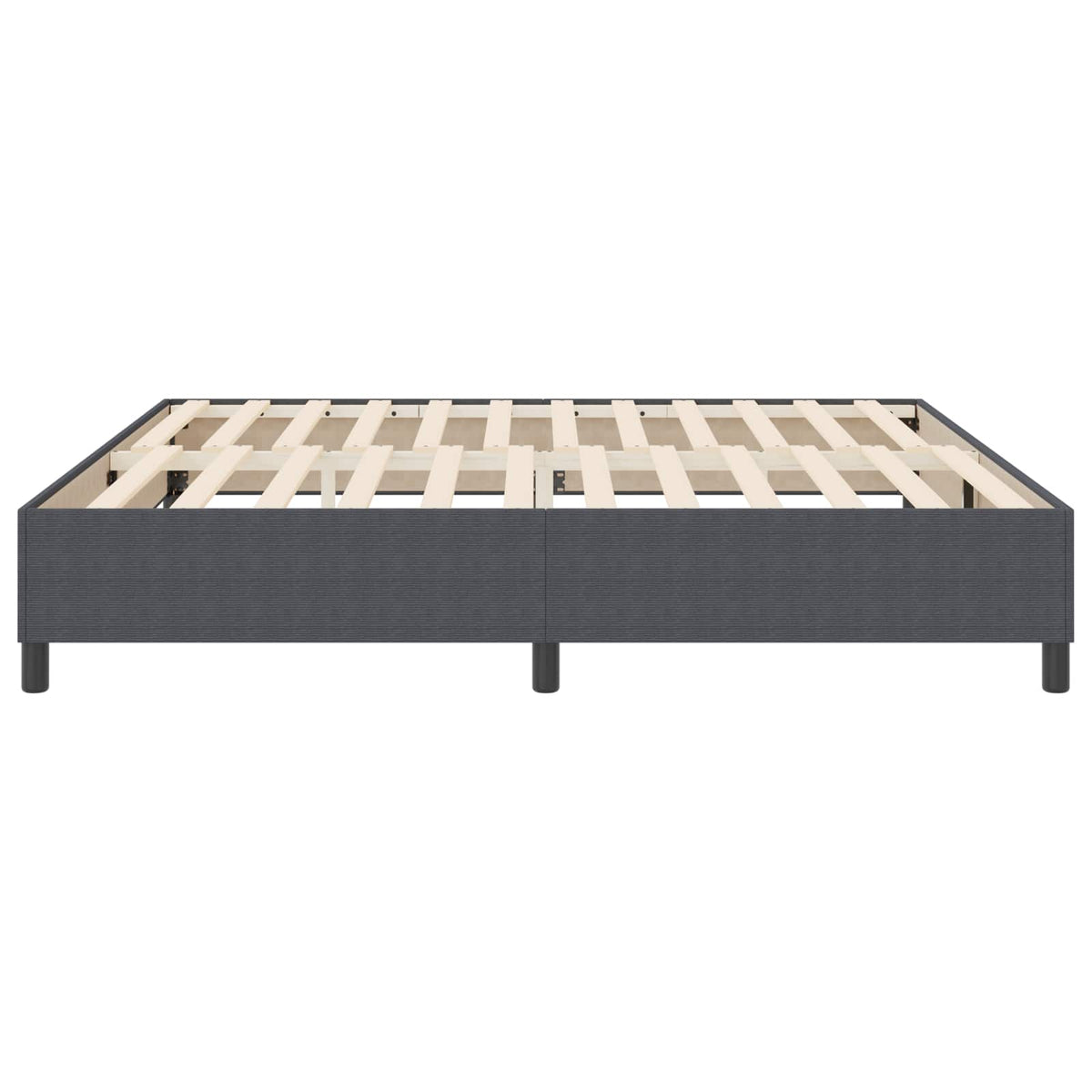 Plattformbettgestell Dunkelgrau 200 x 200 cm Cordstoff