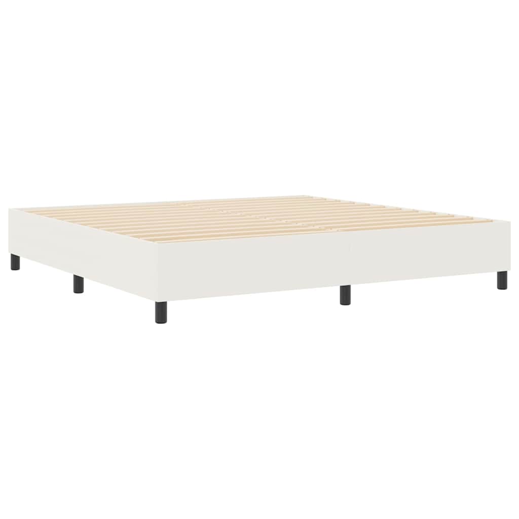 Boxspringbett Creme 200 x 200 cm Cordstoff